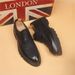 Euro Step Youth Casual Genuine Men's Thick Sole Brogue Carved Hairstylist Trend Wedding Work Leather Shoes_vogvips.com