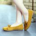 2025 New Bow Tassel Cow Tendon Soft Bottom Flat Low Top Single Round Toe Bean Pregnant Women's Shoes_vogvips.com