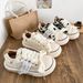 XY-A217 Latex Insoles/Ugly Cute Thick-Soled White For Women, Big Toe Sneakers, 2025 New Bread Canvas Shoes_vogvips.com