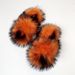 Women's Shoe Crossbody Love Bag Slippers Set Imitation Raccoon Fur Plush Shell Bag Home Shoes_vogvips.com