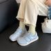Huili WBN(JS)-2941 Women's Training Shoes 2025 Autumn New Model Velcro Lightweight Sports White Shoes_vogvips.com