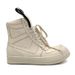 Guangzhou New In-Stock Men's Women's Genuine Leather High-Top Black White Inverted Triangle Shoes Large Size Thick Sole_vogvips.com