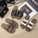 New Soft-soled Double-strap Slippers For Women, Trendy And Versatile For Summer Outdoor Wear, Popular Beach Square-buckle For Women In Summer_vogvips.com