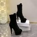Suede Ankle Boots - European & American Runway Style - Women's Sexy High Heels - Pole Dancing Boots_vogvips.com