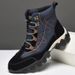 Outdoor Non-Slip Large Size Martin Boots For Men, British Style Snow Warm High-Top Fleece-Lined Thickened Boots, Cotton_vogvips.com