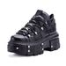 Women's Dark Black Chunky Shoes Thick Sole Unique Gothic Punk Boots Heavy Metal_vogvips.com