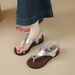 French-style Fashion Toe-loop Sandals For Women, New Spring Versatile And Beautiful Design, Perfect To Pair With Skirts,_vogvips.com