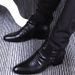 Men's pointed short Martin Korean version leather boots, men's British fashion shoes, elevated inner_vogvips.com