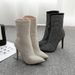 Women's Pointed Toe Rhinestone High Heel Boots Autumn Winter Size 42_vogvips.com