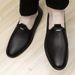 Crocodile Pattern Shoes Men's Thin Light Leather Shoes Soft Leather Soles Small Leather Shoes Lazy Gouging Men's Shoes_vogvips.com