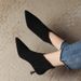 Pointed Toe Short For Women 2025 Autumn Winter New Martin Thin High Heel Ankle Elegant Versatile Fleece-Lined_vogvips.com