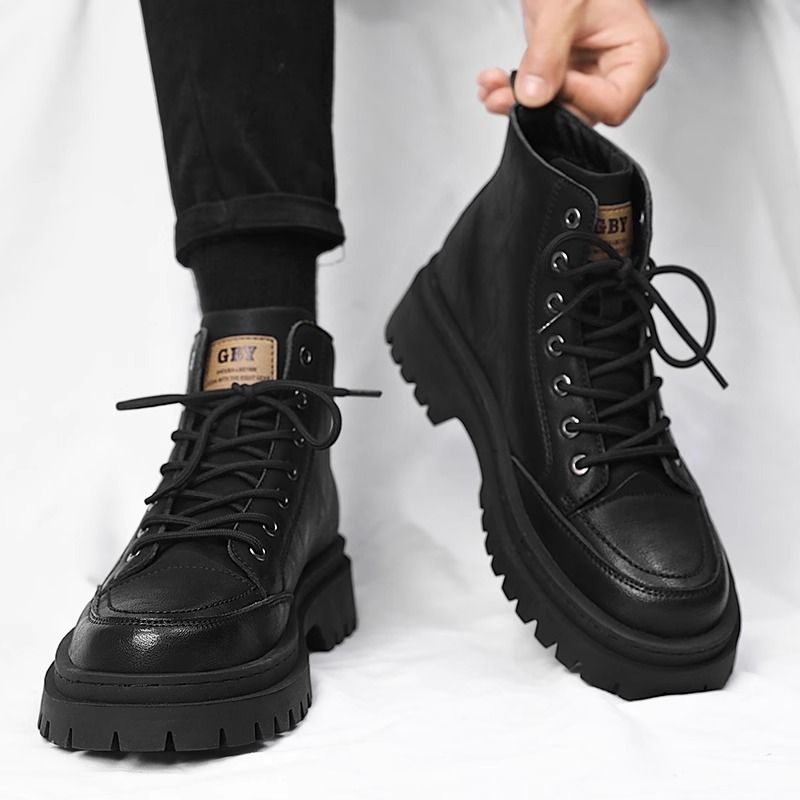 Martin Boots Men's Autumn And Winter British Style High Top Leather Shoes Men's Outdoor Work Boots Retro Sports Casual Fashion Shoes_vogvips.com