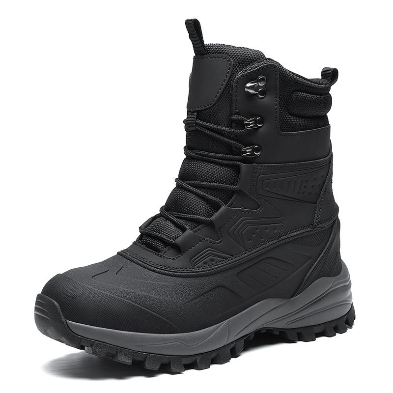 Men's Winter Thick Snow Boots With Added Fleece, Waterproof, Anti Slip, And Winter Cold Proof Boots_vogvips.com