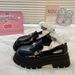 Japanese British Style Retro Star Loafers Spring And Summer New Big Head All Match Height Enhancing Thick Soled_vogvips.com