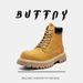 Martin Boots Men's Locomotive Tooling Boots Platform Zipper Outdoor Mountaineering Rhubarb Boots_vogvips.com
