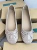 Roman Holiday Hepburn Style Ballet Slipper Withdraw Your Big Sale Tail Goods Bows Oversized Shoes Square Toe Flats_vogvips.com