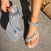 Summer Rhinestone Flat Fish Mouth Women's Sandals - Fashionable Summer Beach Sandals For Women_vogvips.com