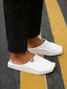 Men's New Vintage Style Solid Color Casual Slip-On Shoes For Teenagers, Thick-Soled Square-Toe Splash-Proof Eva One-Piece Flat Clogs, Fishing Shoes_vogvips.com