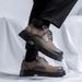 Leather Formal Business Fancy Thick Sole K-style Loafers Men's Summer Trendy British Height Increasing Suit Derby Shoes_vogvips.com