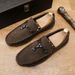 SHLIANG New Men's Driving Shoes New Frosted Suede Slip-On Loafers Casual Leather Shoes Comfortable Breathable Rubber Sole S X0021_vogvips.com