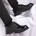 Spring New Hand-Scraped Genuine Cowhide Big Toe Martin Thick Sole Business Casual Leather Shoes Men's High-End_vogvips.com