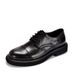 British Handmade Casual Men's Leather Thick Soled Wedding Groom Three Joint Business Formal Derby Shoes_vogvips.com