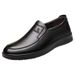 Business Casual Leather Shoes Men's Slip-On Anti-Slip Soft Bottom Breathable Round Toe Adult Footwear Comfortable_vogvips.com