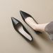 Pointed Single Shoes Women's Light Mouth Thick Heel High Heels One Pedal Black Commuter Work Shoes_vogvips.com