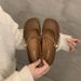 Spring 2025 New Flat Bottomed Mary Jane Shoes With Round Toe And Soft Sole, Versatile Fashion, Shallow Mouth, One Word_vogvips.com