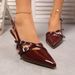 2026 Spring New French Pointed Head Bag Head Sandals Women's Thin Heel Belt Buckle Fairy Wind Low Heel Single Shoes Women_vogvips.com