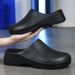Chef Slippers Men's Summer Kitchen Special Non-slip Waterproof Half Drag_vogvips.com