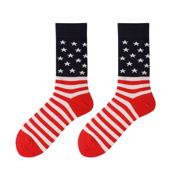 Explosive plus-size wicking cotton striped socks for women mid-tube socks for men_vogvips.com