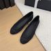 High Version 2025 New Xiaoxiangfeng Woven Hollow Ballet Flat Bottomed Color Blocked Single Shoes Fashionable Women_vogvips.com