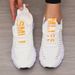 Women' Sneaker Knitted Meh Breathable Fahionable Lightweight Soft Lace Up Flexible Trendy Exercie Walking Flat_vogvips.com
