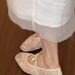 Gravity Shoe Factory 2025 Spring/Summer New White Mesh Bow Thin Single For Women With Height Increase, Mary Jane Shoes_vogvips.com