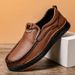Men's Slip-On Casual Leather Shoes, Men's Soft Sole Lightweight Loafers, Easy-Wear Moccasins 8189_vogvips.com