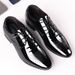 Men's business patent autumn men's new pointed toe shoes, low top formal dress, large size leather shoes_vogvips.com