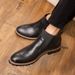 Euro Step Autumn New Brogue Mid-High Top Casual Leather For Men Breathable British Formal Trendy Shoes Large Size_vogvips.com