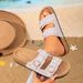 Women's Youth Mules New Spring/Summer Retro Casual Slip-On Shoes Pu Upper Double-Strap Half-Slipper Flat Slippers With Round Buckle Adjustable Strap_vogvips.com