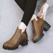 2024 Autumn Winter New Fashion Chunky Waterproof Platform Short Women High Heel Side Zipper Martin Boots_vogvips.com