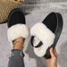 Women's Winter Snow Boots - Slip-On Faux Fur Lined Low-Cut Boots With Thick Sole, Lightweight & Warm, Available In Green_vogvips.com
