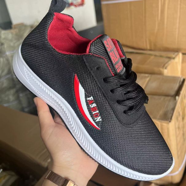 Korean Style Men's Casual Sneaker One-piece Delivery Lightweight Soft Bottom Woven Running Shoes Comfortable For Students_vogvips.com