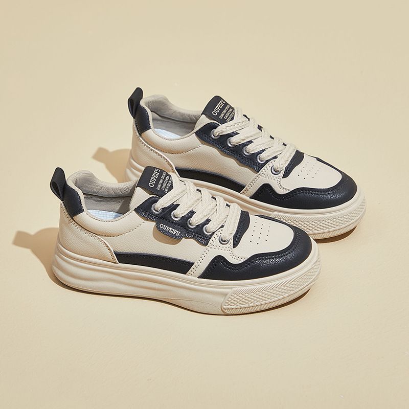 2026 Spring New White Sneakers Korean Version Ins Style For Female Students Thick-Soled Height-Increasing Sports Casual_vogvips.com
