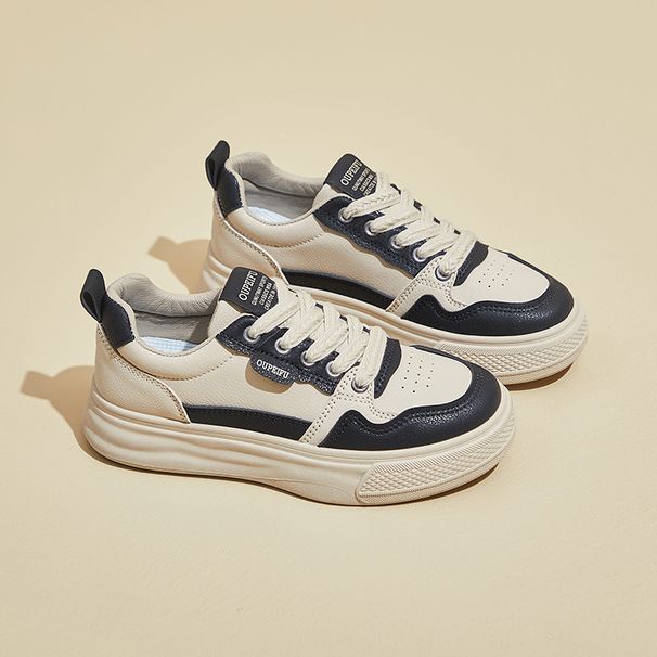 2026 Spring New White Sneakers Korean Version Ins Style For Female Students Thick-Soled Height-Increasing Sports Casual_vogvips.com