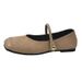 Soft-soled French Flat-soled Mary Jane Shoes Retro Square Head Shallow Mouth Single Shoes With Skirt Evening Shoes_vogvips.com