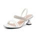Huidong Women's Summer New European And American Style High Heel Sandals With Rhinestone Buckle Design, Niche Simple_vogvips.com