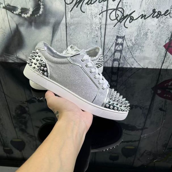 Foreign Trade Model New Popular Men's Style, Red-soled Casual Trendy Fashion Versatile Studded Shoes, Light Luxury_vogvips.com