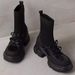 Handmade Women's Shoes Thick Sole Mechanical Knitted Stretch Sweet And Spicy Lace-up Functional Style Sock 2025 New_vogvips.com