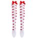 Red Lips Love Valentine's Day stockings will be over the knee stockings cute bow stockings_vogvips.com