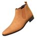 Cross-border Large Size 47-48 Men's Casual Leather Shoes, High-top, High-end Pointed Toe Shoes For Outdoor Wear_vogvips.com